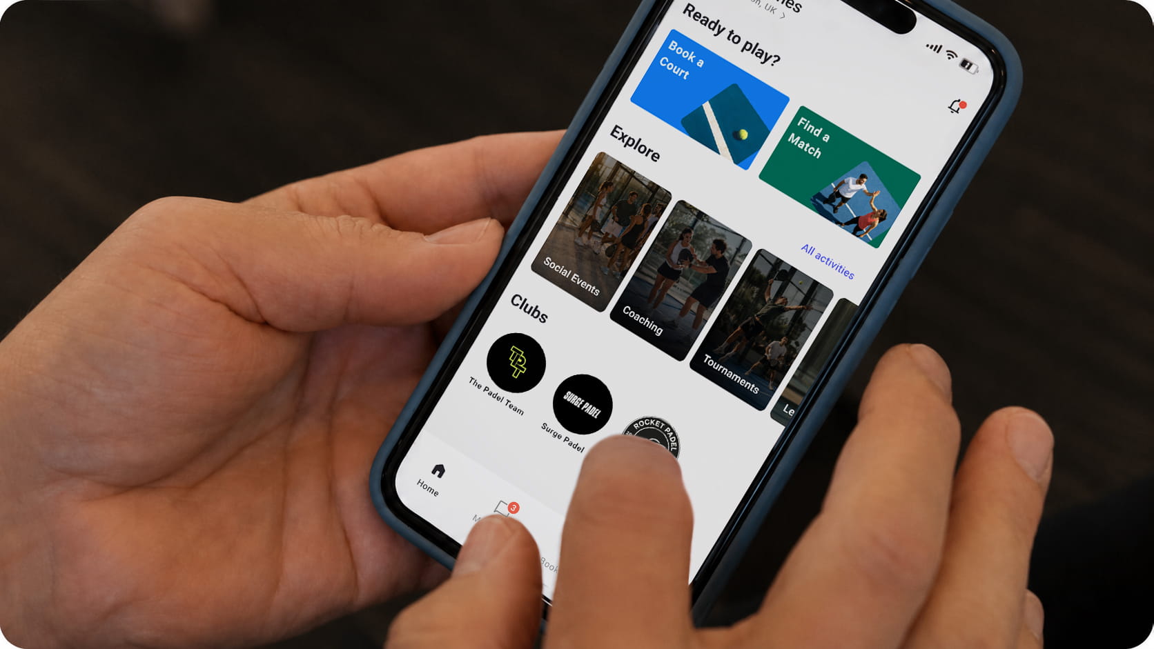 A player using the Pulse app